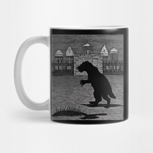 watercolor found the groundhog shadow Mug